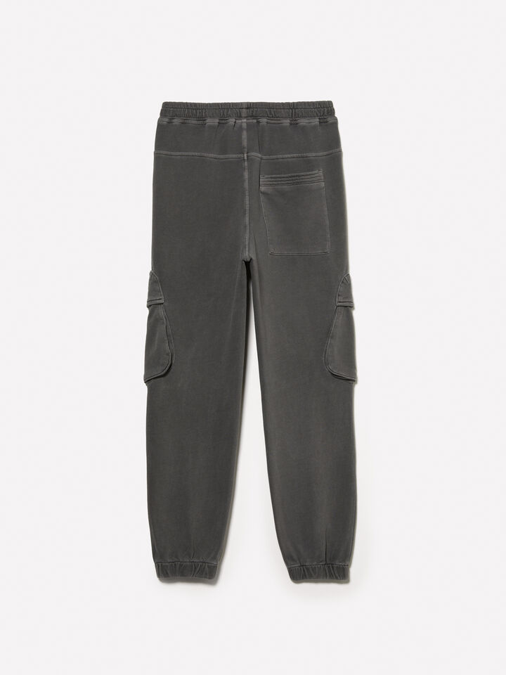 Gray joggers with pockets - boys' trousers - Dark Gray | Sisley Young image number 2